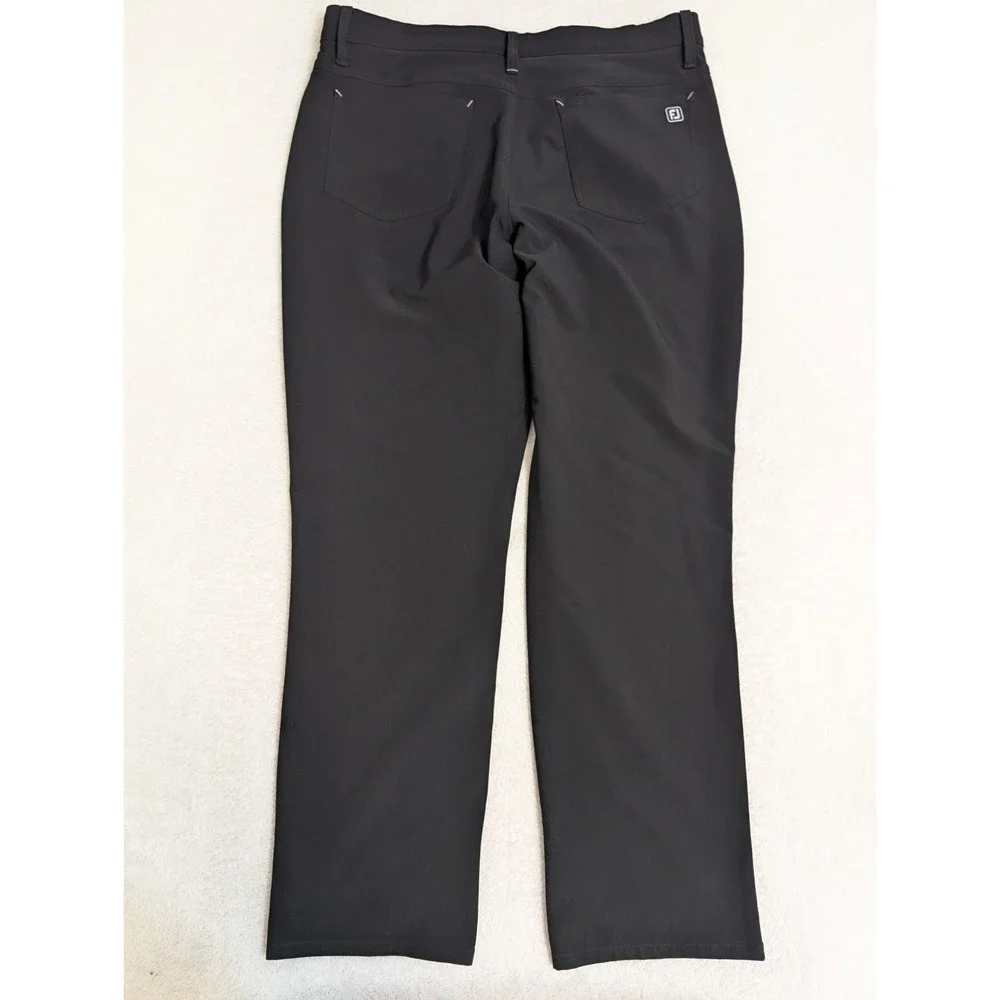 FJ Chino Golf Pants Athletic Fit Men 34x30 Black Lightweight Breathable‎ Stretch